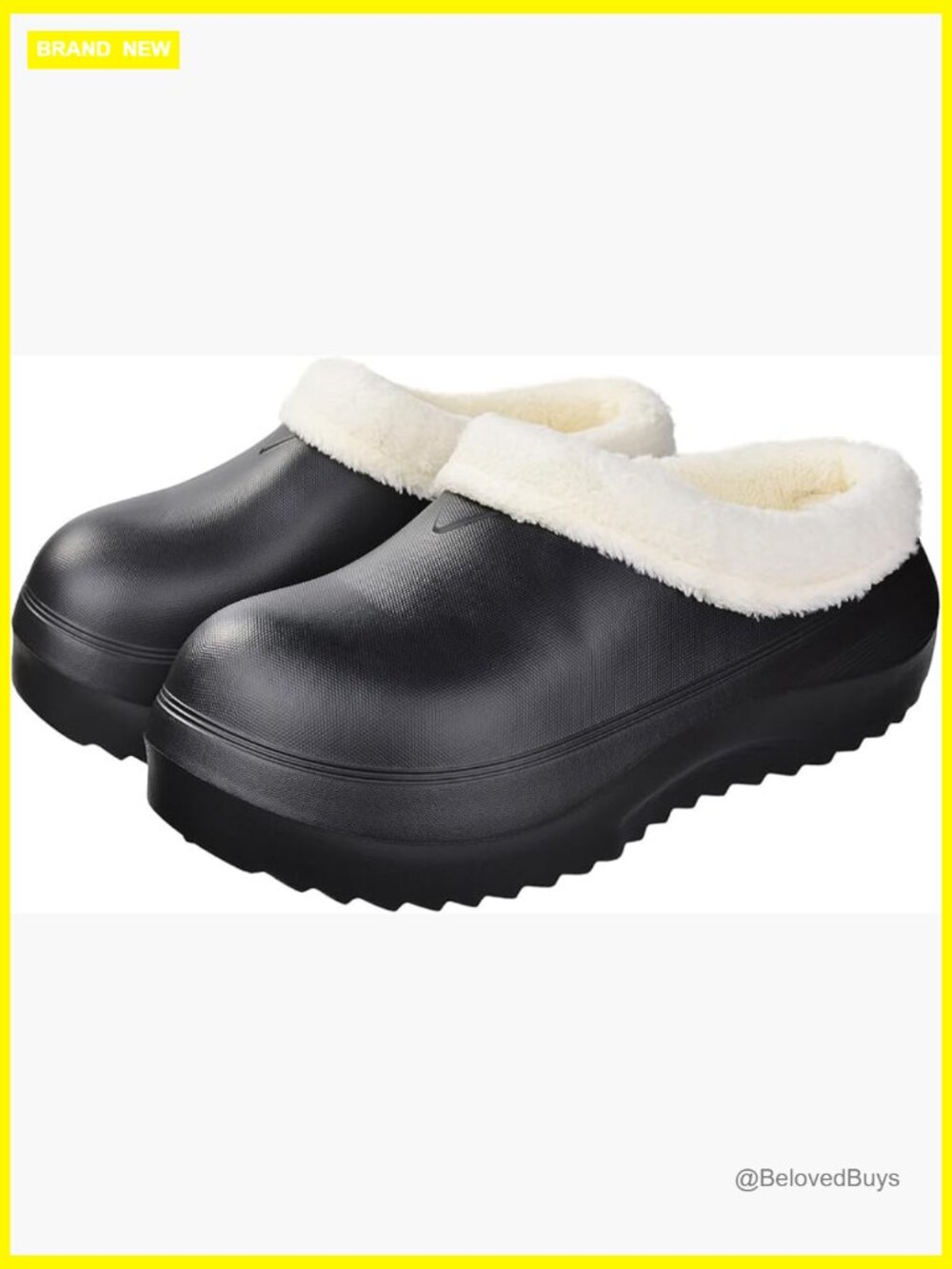 Fuzzy Lined EVA Clogs - Warm Winter Slip-Ons with Chunky Sole